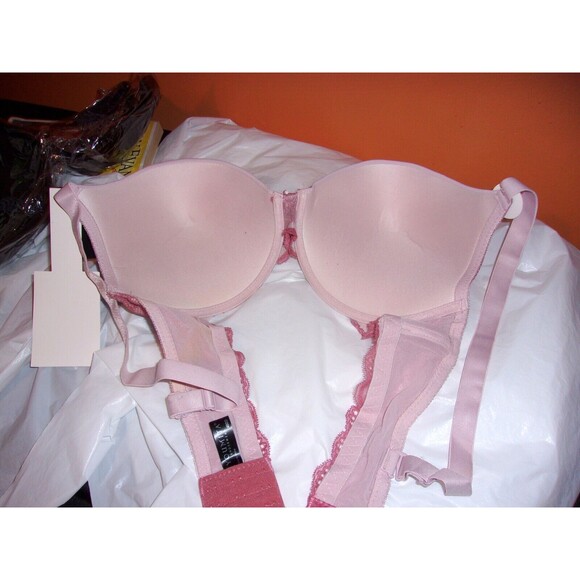 Youmita Pixie Dust Floral Lace Overlay Plunge 36D Bra NWT - Picture 3 of 7